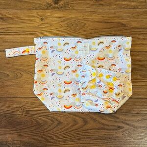 GroVia Rainbow Baby Cloth Snap Diaper All In One and Wet Bag travel